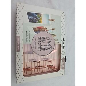 Firefly Mini LED String Lights 15ft Rose Gold Clips Hang Photos Cards Notes New